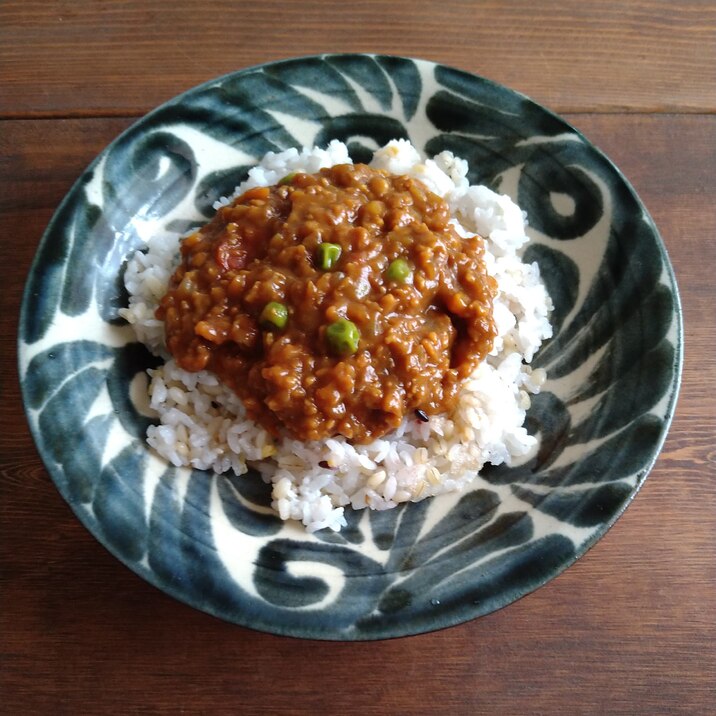 大豆ミートのキーマカレー